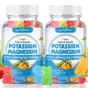 softbear Sugar Free Kalium Magnesium gummies for adult kids, High Absorption Kalium supplement gummies understøtter ben kramper & muskel & immunsundhed, lækker blandet frugt flavor 120 Tæl