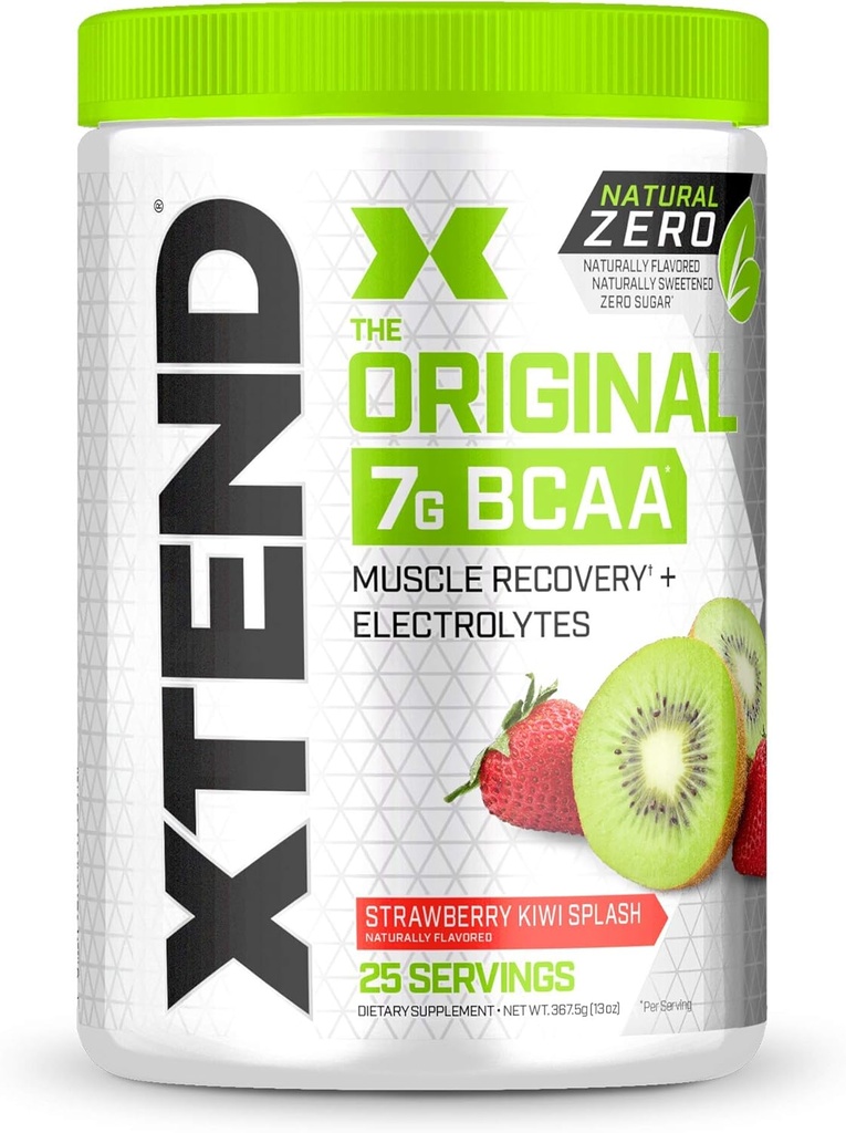 Xtend Natural Zero BCAA Powder Strawberry Kiwi Splash- 124; Fri for kunstige sødestoffer, flavors, og Kemisk Farvestoffer Bud124; Post Workout Drink med Amino Acids