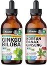 BIO KRAUTER Ginkgo Biloba Tinktur 4 Fl. Oz. & Ginseng Tinktur 4 Fl. Oz.