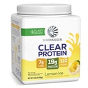 Clear Protein Powder Drink Mix, 19g Plant Pea Protein Isolate, Light & Refreshing Vegan Water Protein, Smooth No-Grit Formula, Lemon Ice Flavored Easy Daily Hydration Supplement, 15 Servings 496g Size