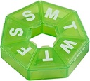 EZY DOSE Weekly Pill Organizer, Medicin Box, og Vitamin Planner, Travel Pill Planner, Bærbar Opbevaring, 7-sidet, Grøn, BPA Gratis
