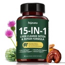Milk Thistle Liver Detox Supplement – Liver Cleanse Detox & Repair with Glutathione, NAC, Turmeric, Artichoke & Reishi Mushroom – Supports Detox, Metabolism & Liver Health – 60 Capsules