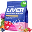 Liver Detox Cleanse & Repair, 2000mg Milk Thistle Liver Detox , Herbal Liver Support Supplement with Beetroot, Dandelion Root, Turmeric, Glutathione for Gut Health, Metabolism, Energy, 180 Gummies