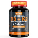 Vitamin D3 20. 000 IE + Vitamin K2 (MK7) 200mcg - Optimal vitamin D3 & K2 Softgel - Stærk Bones & Muscle, Calcium Absorption & Immunstøtte, Hjælper Vitamin D Mangler, Let at synke, Ikke GMO