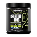 NutraBio Creatine + HMB- Creatine Monohydrate with HMB Powder for Muscle Growth, Increased Strength- 30 Servings (Blue Razz)
