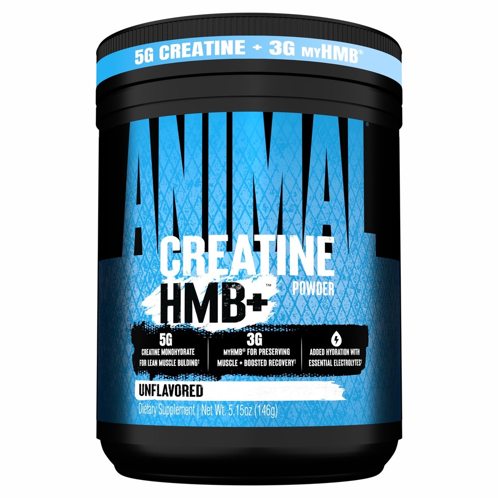 Animal Creatine HMB Powder – 3g myHMB + 5g Creatine with Electrolytes for Recovery & Daily Energy – Unflavored, 30 Servings