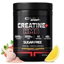 GMU SPORT Creatine HMB Powder – 45 Servings – 5g Creatine Monohydrate + 3g HMB + Piperine – Muscle Growth, Strength & Recovery | Strawberry Lemonade Drink Mix for Men & Women