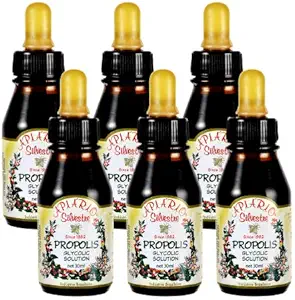 Opretholde sund glukose niveau & cardiovaskulær sundhed - 6 flasker værdi Pack Brasiliansk Green Bee Propolis flydende glykolisk ekstra- Non Alkoholic, Wax Free, Sugar Free (PG)