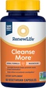 Renew Life Cleanse Mere Urteformel med Magnesium til Overnatning Occasional Forstoppelse Relief; Hjælper med at fremme affald og toksin Elimination; Gluten, Dairy og Soy Free; 60 Vegetariske kapsler *