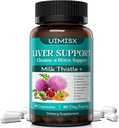 Mælk Thistle Supplement - Lever Detox Rense Formel Herbal Leverstøtte med mælk tidsel, Mælkebøtte Root, Artiskok, gurkemeje, Astragalus for leversundhed, 90 Kapsler