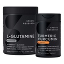 Sports Research® Gut Health - Fermented L-Glutamine and Turmeric Curcumin C3 Complex® w/BioPerine Black Pepper Extract (60 Servings Each)