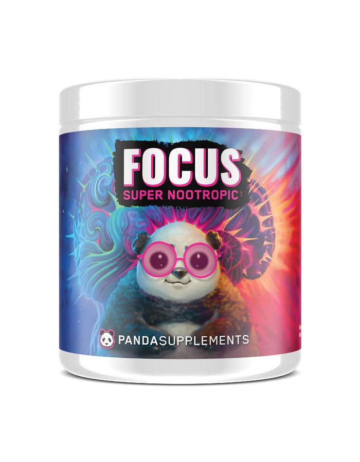 Underground Bio Labs Panda Supps Focus Super Nootropic 3.0, Energy, Clarity, Mood,Creativity,Vision, 300MG Alpha GPC,1.5G L-Tyrosine, Lions Mane, AstraGin™ (30 Servings) (Pink Lemonade 3.0)