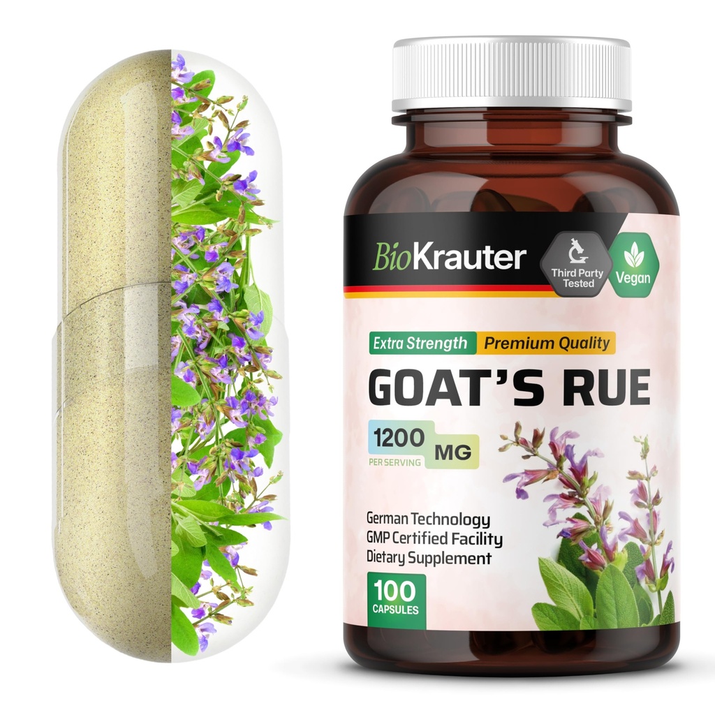 BIO KRAUTER Geder Rue Amning Support Capsules 1200 mg - 100 Count - Geder Rue Capsules - Natural Amning Supplements