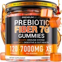 Fiber Gummies for Adults Sugar Free – 120 Gummies, 7g Daily Fiber with Prebiotics – Supports Digestive Health & Regularity – Extra Strength Gummy Supplement, 2-Month Supply