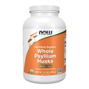 Now Foods Supplements, Whole Psyllium Huss, Certified Organic, Non- GMO Project Verified, Opløselig Fiber, 12 -Ounce