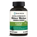 DAIKEN Bitter Melon, Cinnamon & Chrom, 90.000 mg Ækvivalent Per Serving Extra Strength, 100% Vegetar Bitter Melon Kapsler med kanel Chrom & Zink, 60 Kapsler