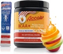 BCAA Powder Fruit Punch- Pre eller Post Workout, Muscle Recovery Drink med Aminosyrer + Elektrolyter, 7,2g BCCA for mænd og kvinder -30 Servering + 10g Collagen Peptider