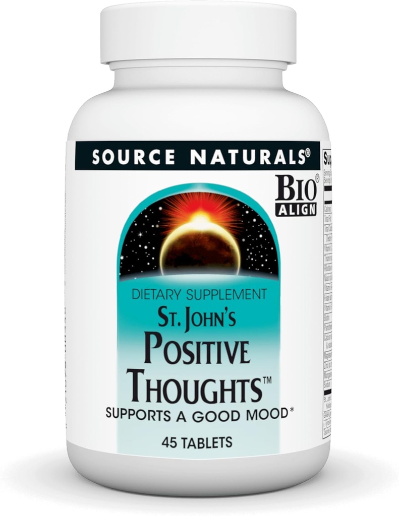 Source Naturals St. Johns positive tanker - Understøtter en god stemning * - 45 tabletter