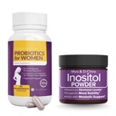 Spar 10% på Women 's Health & Wellness Bundle - Complete Vaginal Probiotika + Myo & D- Chiro Inositol Powder for Hormonal Balance, Gut, og Urinary Support