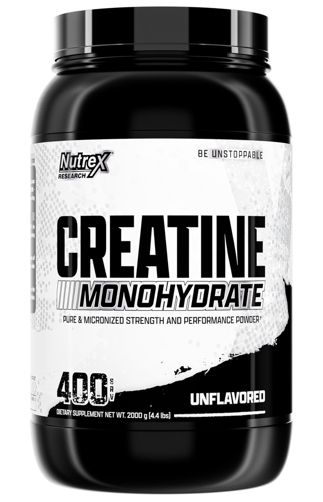 Nutrex Research Creatine Monohydrate Powder 400 Servings - Pure Unflavoured Micronized Creatine Monohydrate Supplement for Muscle Growth, Strength & Power - Clinically Tested