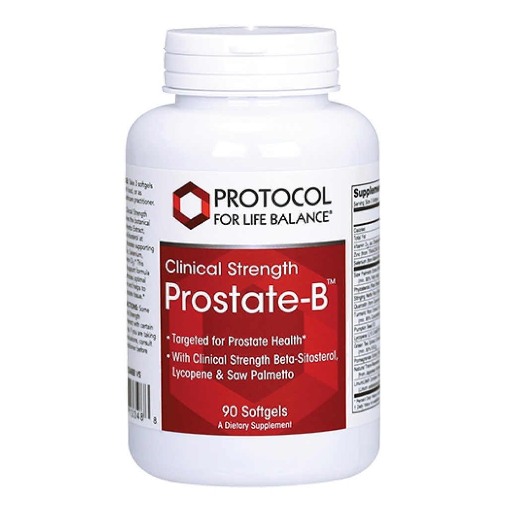 PROTOKOL OM LIV BALANCE- B Klinisk styrke - Prostatatillæg for mænd - med Beta sitosterol, Lycopene & Saw Palmetto - Halal & Dairy Free - 90 Softgels