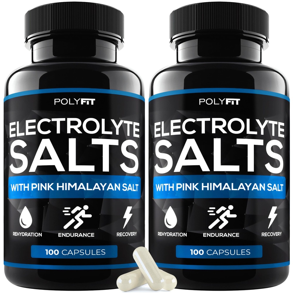 (2 Pack | 200 Salt Pills) Salt Tablets Electrolyte for Runners - NSF Certified - Electrolytes Replacement for Rapid Hydration, Recovery, and Endurance