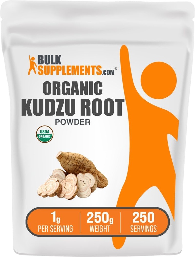 BulkSupplements.com Organic Kudzu Root Powder - Organic Kudzu Root Supplement, Herbal Supplement - Gluten Free - 1g per Serving, 250g (8,8 oz) (Pack of 1)