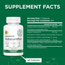 New Zealand - Astaxanthin 12mg fra mikroalger Haematococcus Pluvialis - 60 Soft Gels - GMO & Gluten Free - Antioxidant - Understøtter fælles mobilitet & Post Motion Inddrivelse, hud & øje sundhed