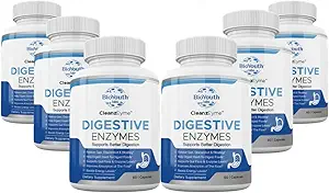 Labs Natural fordøjelsesenzymer & probiotiske supplement til voksne, 360 kapsler - Nutriøs blend af fordøjelsesenzymer & Fordele Probiotika til fordøjelse og fordøjelsessygdomme.