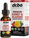 Nyretilskud Support Blogen Sundhed - Økologisk Renere Kosttilskud Drops Juniper Berry Cleavers Mælkebøtte - Nyre Nyre Rengøring Detox Urinære Urtebær Support Flush Nyrer 1oz