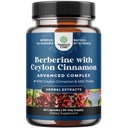 Balancing Berberine Plus 1200mg Per Serving Complex - Antioxidant Berberine med Ceylon kanel kapsler Plus Silymarin Milk Thistle Extract - Active PK for Heart Health and Sugar Support 60 Kapsler
