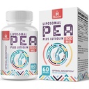 Liposomal Palmitoylethanolamid 1000 mg + Luteolin 100 mg, Mikronized Pea 99% Renset - Forbedret absorption og biotilgængelighed, 60 Softgels