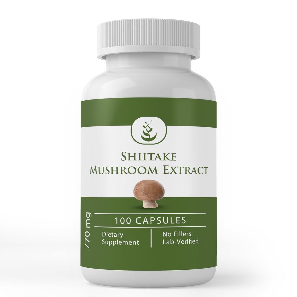 Pure Original Ingredienser Shiitake Mushroom Extract (100 kapsler) Altid Pure, Ingen tilsætningsstoffer eller Fillers, Lab Verified