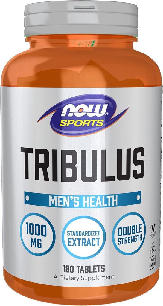 Now Foods Sports Nutrition, Tribulus (Tribulus terrestris) 1000 mg, Double Strength, Men 's Health, 180 tabletter