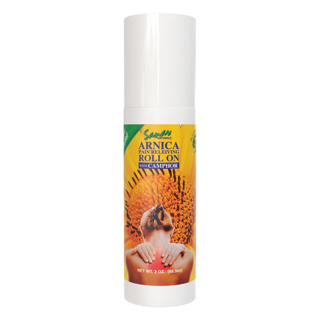 Sanar Naturals Arnica Roll On, 3 oz - Max Strength Relief, Hurtig fungerende Muskel Rub Salve, Clear Gel