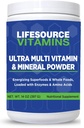 LifeSource Vitaminer Ultra Multi Vitamin & Mineral Powder - Hele fødevarer baseret - 30 dages forsyning