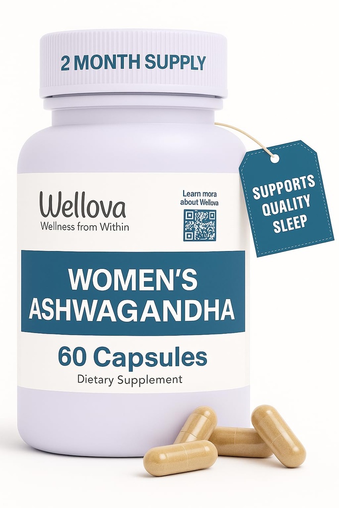 Women's Ashwagandha | Promotes Stress Relief & Mood Support | Supports Clarity & Memory | Provides Focus and Increased Energy | Superior Pure Organic Absorption | 60 Capsules