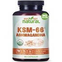 Why Not Natural Organic Ashwagandha KSM 66 Supplements Capsules - KSM66