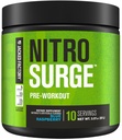Jacked Factory NITROSURGE Pre Workout Supplement - Endless Energy, Instant Strength Gains, Clear Focus, Intense Pumps - NO Booster & Preworkout Powder with Beta Alanine - 10 Servings, Blue Raspberry