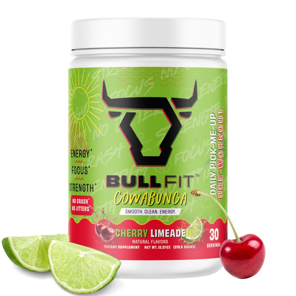 Pre Workout Powder, Pre-Workout Support for Men & Women, L Citrulline, Creatine, Beta Alanine & Electrolytes, Powdered Drink Mix with No Sucralose & Zero Sugar, 30 Servings (30 Srv, Cherry Limeade)