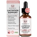 Benevolent Lactation Support Liquid Drops for Mothers – Fast-Absorbing Breastfeeding Supplements with Fenugreek & Moringa – Supports Healthy Milk Supply – Alcohol-Free, Sugar-Free, Non-GMO, 60 Serving