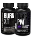 Jacked Factory Burn XT Thermogen Fat Burner - Appetite Suppressant & Nootrop Energy Booster (90 kapsler) & Lean PM Max High- Performance Weight Loss, Sleep Support Medic124; (120 kapsler)