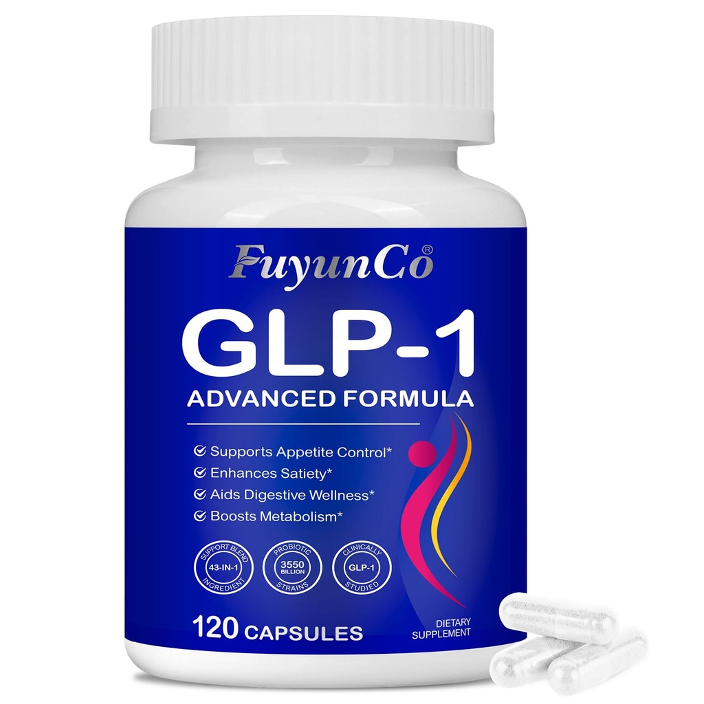 GLP 1 Supplement, 120 Capsules GLP-1 Probiotic for Appetite Regulate & Gut Health, Reduce Hunger & Cravings for Digestive, Promote GLP-1 Production & Support Weight Management, Vegan for Women & Men