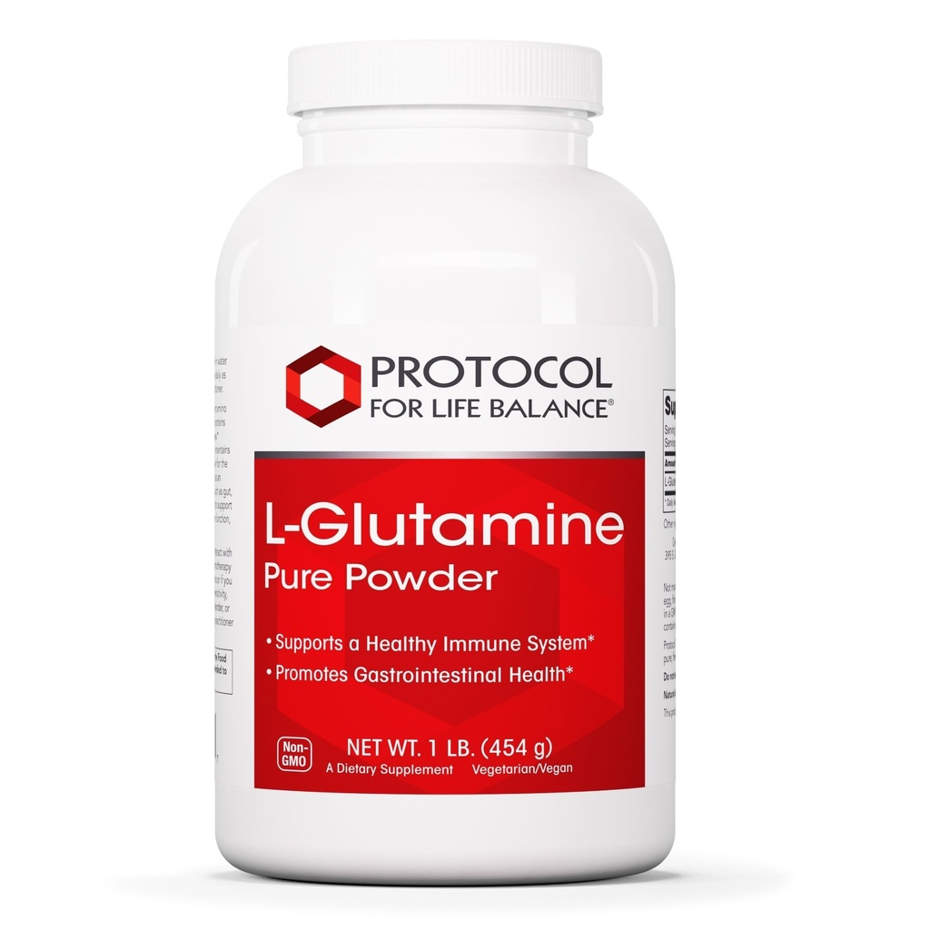 PROTOKOL OM LIV BALANCE L- Glutamin - Pure Powder - Muskelvæv, Gut sundhed og immunforsvar - 1 Pund