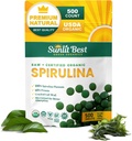Sunlit Best Spirulina Tablets - Organic Spirulina Tablets USDA Premium 500 Count - Natural Spirulinas Organic Burst for immun Support Muskelvækst, Energy Boost w / Chlorophyll - High Protein, Ikke GMO