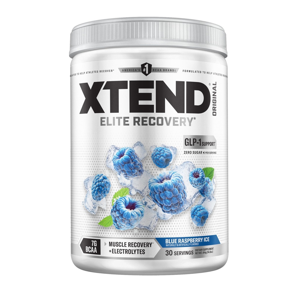 Xtend XTEND Original BCAA Powder 7g BCAA og 2,5 g L- Glutamin, Sugar Free Post Workout Muscle Recovery Drik med Aminosyrer til mænd og kvinder, 30 Servering