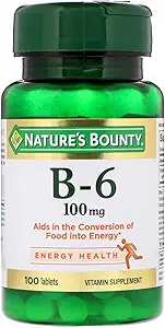 Nature 's Bounty Vitamin B6, 100 mg, 100 tabletter (pakke med 4)