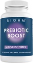 BIOHM Prebiotic Fiber Supplement (60 kapsler) 4 Diverse kostfibre til støtte Probiotiske Miljø, Hjælper Forbedre Gut Sundhed og immunsystem, Inkluderer Inulin & Apple Pectin pulver