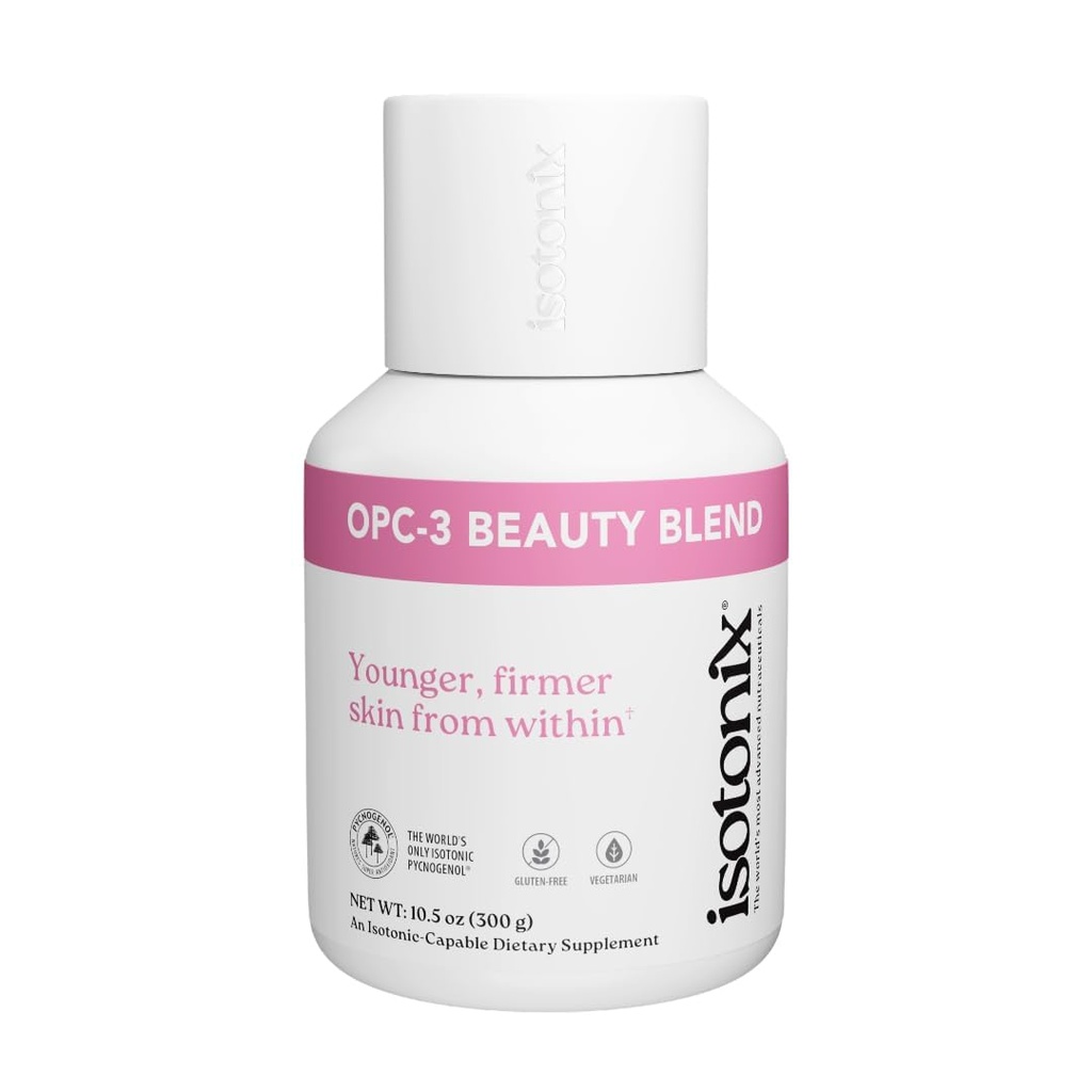 Isotonix OPC-3 Beauty Blend Powder Name 124; Collagen Support with Pycnogenol ®, Grape Seed & Red Wine Extract # 124; Hår hud og negle supplement med Biotin & Hyaluronic Acid} 124; Antioxidant Powder - 90 Servering