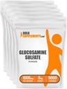 BulkSupplements.com Glucosamine Sulfate Powder - Glucosamine Supplement, Fælles Support - Gluten Free, 1g per Serving, 1kg (Pack of 5) (11 lbs)